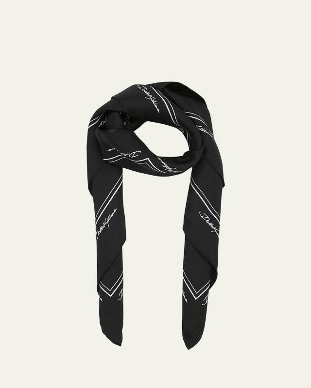 DG Monogram Jacquard Silk Twill Scarf